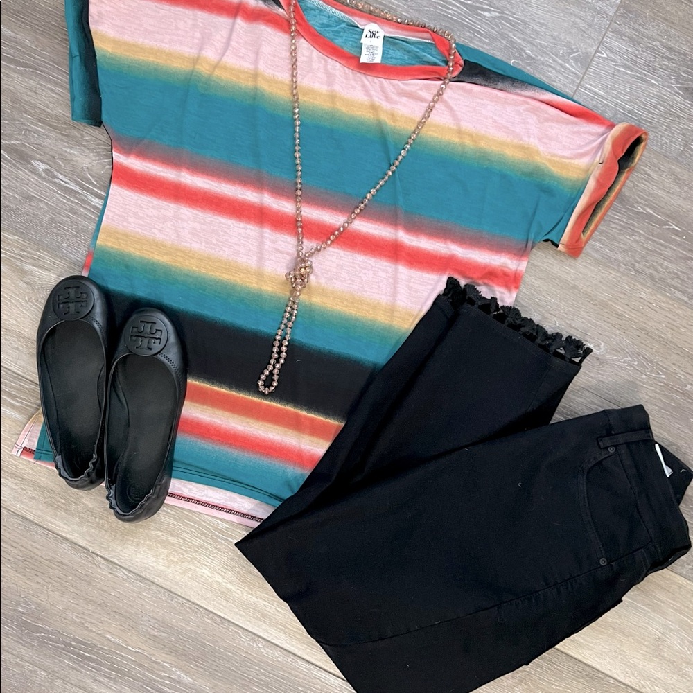 Sew In Love Ombré Stripe Shirt - L